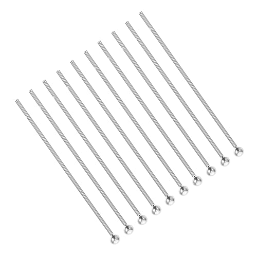 TEHAUX 10pcs Pure Silver DIY Jewelry Making Accessories Necklace DIY Needle for Earring Pins Simple Pendant Jewelry Making Supplies