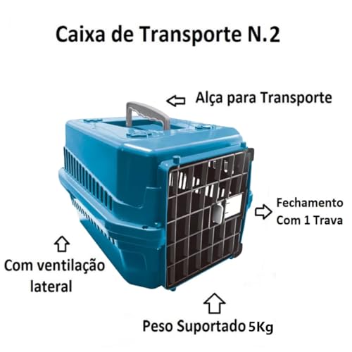 Genérico, Caixa de Transporte Para Animais N2 Cachorros e Gatos Azul