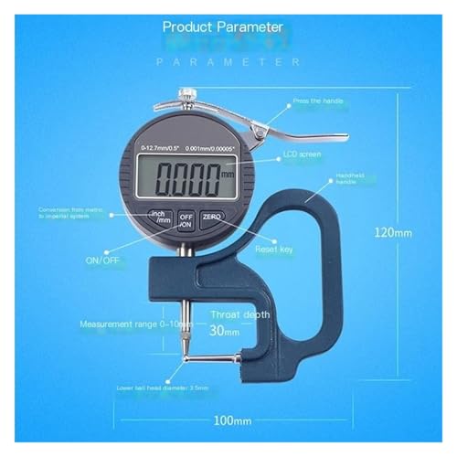Calibrador digital para espesor de pared de tubería 0-10 mm miniatura 2