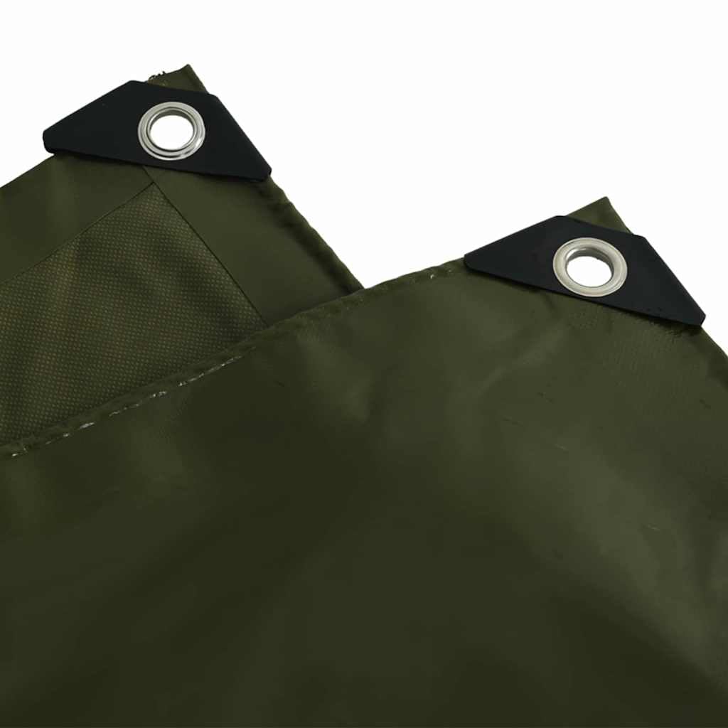 Telone verde oliva, 650 g/m², con rivestimento in PVC, 1,5 x 2,5 m, impermeabile, con occhielli, resistente alle intemperie, agli strappi, ai raggi UV, per giardino, campeggio, auto, mobili