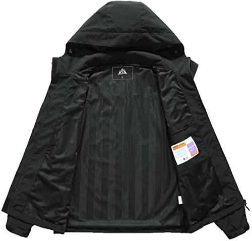 Image of MOERDENG Women's Waterproof Rain Jacket Lightweight Raincoat Hooded Hiking Jacket Softshell Windbreaker