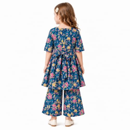 Image of Chandrakala Kids Kurti Pant Co-ord Set for Girls Ethnic Wear (KG119-P)