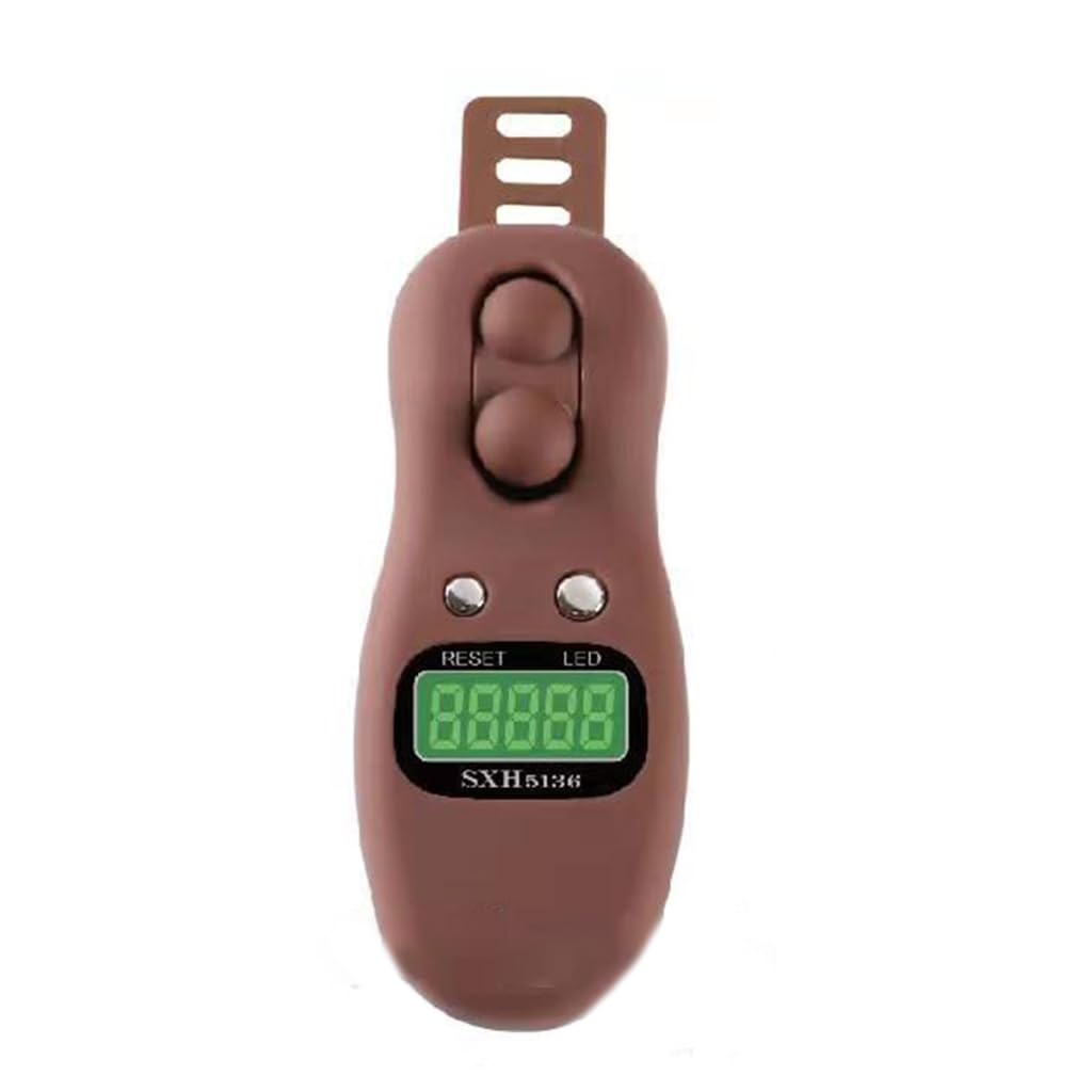 Guaber Black Electronic Digital Tasbih Counter Resettable Rotating Beads Counter Finger Counter Tasbeeh