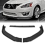 Q1-Tech Q1-TECH,Front Bumper Lip fit for compatible with 2013-2015 Nissan Altima Sedan/4DR Only,Front Bumper Lip Spoiler Air Chin Body Kit Splitter Unpainted Matt Black ABS,2014 (SPORT-Style)