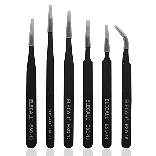 EasyBuy IndiaESD 15 1pc Straight Curved Nose Tweezers Resists