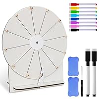 SGZIOO Glücksrad zum Drehen mit 12 Slots, Drehrad zum Selbstgestalten mit Markierstift, Radiergummi und Schraubendreher, kaufen für Messen, Karneval und Lotteriespiele