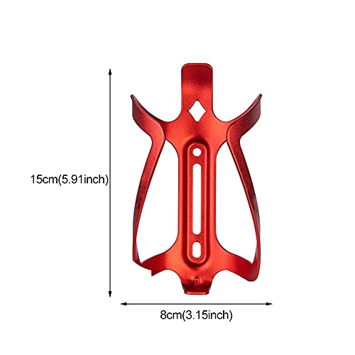 Water Bottle Cages, Alloy Aluminum Lightweight Water Bottle Holder Universal Bike Cup Holder Rack for Road MTB Bikes(Red)