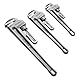VEVOR 3-teiliges Rohrzangen-Set, 10 14 18 gerade Aluminium-Rohrzange, verstellbarer Sanitärschlüssel, mit hochfester Backe und ergonomischem Griff, aufhängbares Design, für Wasserleitungen