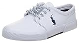 Polo Ralph Lauren Men's Faxon Low Sport Leather Fashion Sneaker, White, 12 D US