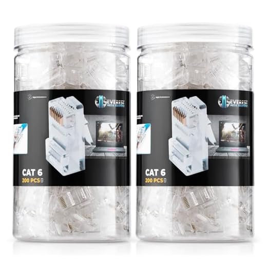 Everest Cat6 RJ45 Connectors 400-Pack