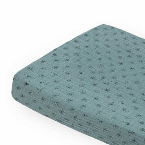 Image of Little Unicorn Premium Changing Pad Cover | Extra Soft & Breathable Muslin Fabric (WallFlower)