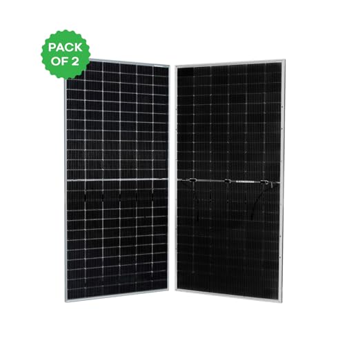 Image of WAAREE II Pack of 2 II 445 Watt II Framed Dual Glass Bifacial Solar Panels (Bi-31-445, Pack of 2 (1kw))