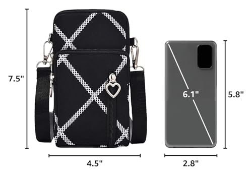 Image of JANKS Small Crossbody Bag for Women - Mini Phone Purses with Crossbody Strap and Wallet - Nylon Arm Bag