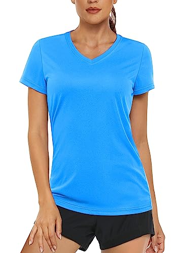 MAGCOMSEN Women's Short Sleeve T-Shirt Quick Dry Summer UPF 50+ Casual Running Workout Yoga Top Tee Shirts