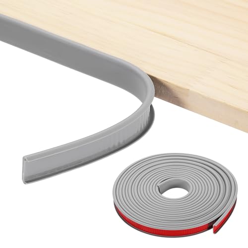 Perfil de Canto de PVC en Forma de U para Uso doméstico y Comercial, 16 mm x 6 m. Perfil de Chapa Autoadhesivo de TPE para Muebles. Protector de Esquinas Flexible para restauración de armarios, encim