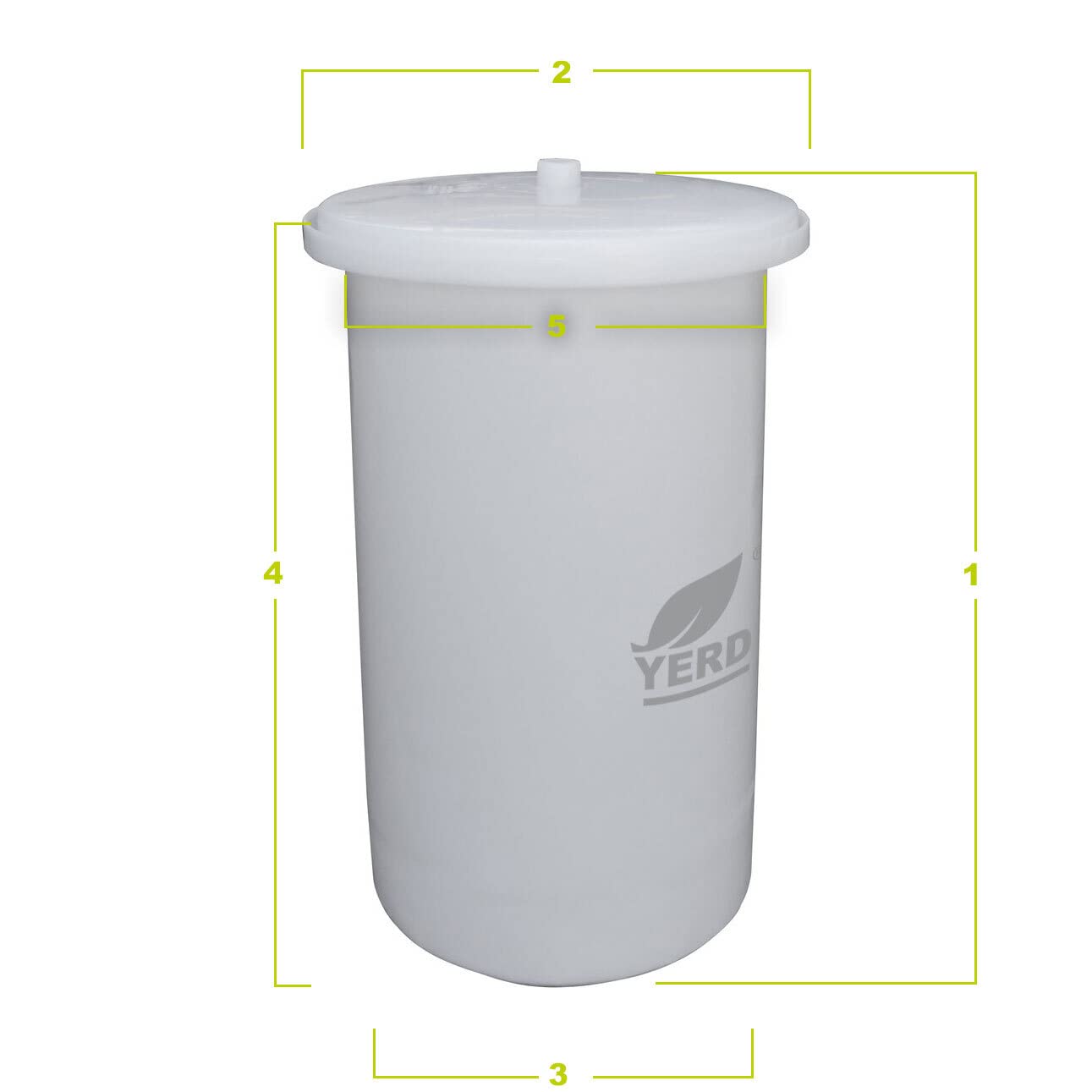 Fischer Kellereitechnik 40 Liter Sauerkraut-Fass/Sauerteig-Bottich: Gär-Behälter/Surfass mit hermetischem Wasserrand für Sauerkraut Herstellung oder Fermentierung von Teig