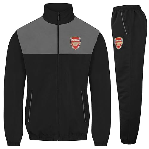 Arsenal FC officiel - Lot veste et pantalon de survêtement thème football - homme - noir/gris - XXL