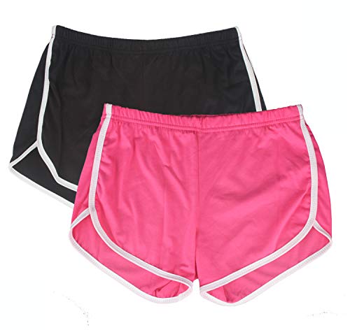 Yoga Gym Sport Shorts Workout Running Short Pants for Women No Drawstring Solid