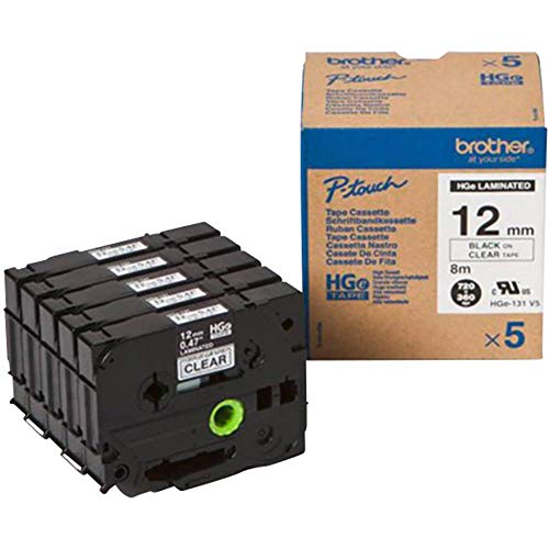 Ruban laminé Hg-131 12mm étanche pack de 5 recharges