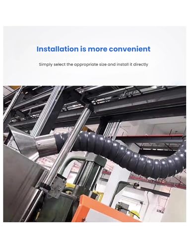 Tubo flessibile per aspirazione fumi di saldatura con cappuccio in acciaio inox, tubo di ventilazione durevole per officina e uso industriale, efficiente sistema di filtrazione dell'aria