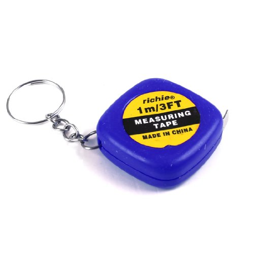 Aexit 1M 3 Tools & Home Improvement Feet 39 Inches Blue Plastic Case Key Chain Tape Measures Measuring Tape