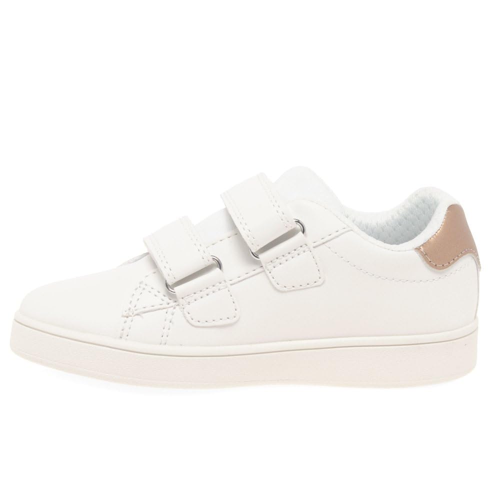 Geox Eclyper Breathable Trainers With Touch 'N' Close Fastening White/Gold Size 38 (5) Kids