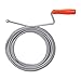 Produktbild Relaxdays Rohrreinigungsspirale mit Kralle, mechanische Rohrreinigung, WC, Dusche, Waschbecken, Stahl, 9mm x 10m, silber