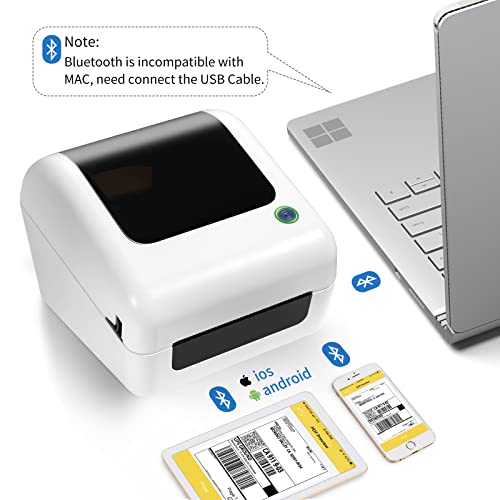 Image of Bluetooth Thermal Shipping Label Printer - Wireless 4x6 Label Maker for packages, Compatible with iPhone and PC, Phone, USB for MAC, Works with Ebay, Amazon, Shopify, Etsy, UPS, USPS Barcode, Upgrade