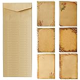 📜【Perfekter Ausdruck von Freundschaft】- Verwenden Sie dieses Briefpapier und diesen Umschlag für Dankesbriefe an Familie oder Freunde, mysteriöse Einladungen, Retro-Menüs, Retro-Dekorationen, simulierte alte Briefe, Retro-Liebesbriefe, Schatzkarten, klassische Gemälde, Jubiläen oder Abschlussbriefe kostbare Begegnungen.