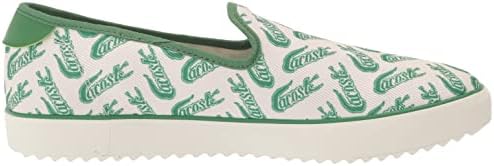 Lacoste Women's Canvas Resort Slip On Sneaker, White/Green, 7.5 | Image 5