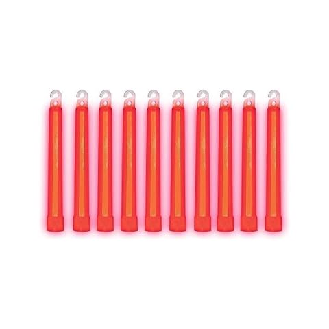 Cyalume - 9-08002 SnapLight Red Light Sticks – 6 Inch Industrial Grade, Ultra Bright Glow Sticks with 12 Hour Duration (Pack of 10) Cover