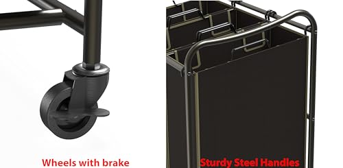 Simple Houseware 3-Bag Laundry Sorter Bronze thumbnail 7