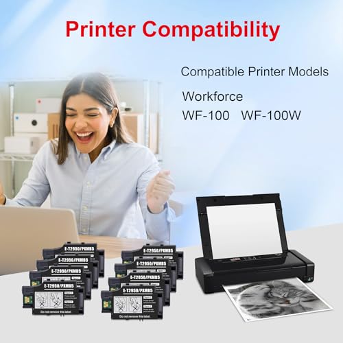 Boîte de maintenance T2950 compatible Epson Workforce WF-100 et WF-110 (Lot de 8 PXMB5)
