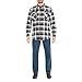 Smith's Workwear Big Men's Sherpa-Lined Flannel Shirt Jacket