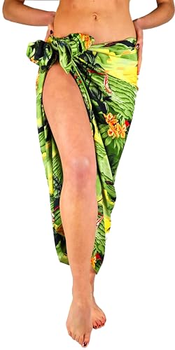 KING KAMEHA Hawaiian Sarong Pareo Beach Wrap for Women Funky Casual Bikini Cover Up Very Loud Swimsuit Surf Print