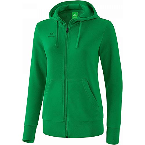 Erima Damen Basic Kapuzensweat Jacke, smaragd, 40