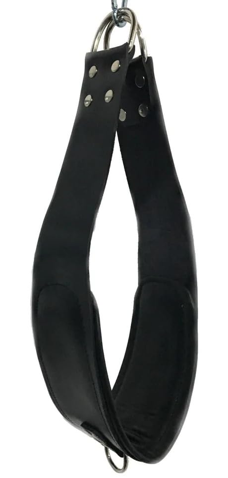 Heavy Duty VIP Leather Adult Sex Sling and Swing - BDSM Sling for Couples with Stirrups - Leather Sex Swing Cusion Padded
