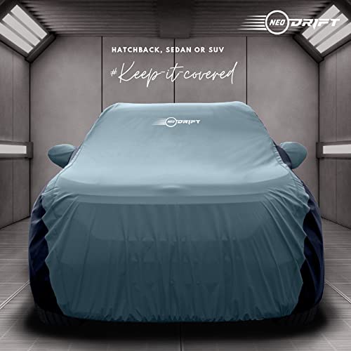 Image of NEODRIFT 'SuperTech' Car Cover for Isuzu D-Max (100% Water-Resistant, All Weather Protection, Tailored Fit, Multi-Layered and Breathable Fabric) (Colour: D.Green+Black)
