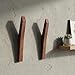 Mid-Century Modern Coat Hanger Wall Mount | Entryway Organizer | Wall Mounted Hooks | Perfect Housewarming Gift & Modern Wall Art Decor (Iroko (African Teak))