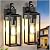 16'' Large Outdoor Wall Lights 2 Packs, Black Exterior Lighting Fixtures, Waterproof Outside Lights for House, Modern Outdoor Sconce Porch Light, Farmhouse Wall Lanterns for Front Door, Patio, Garage