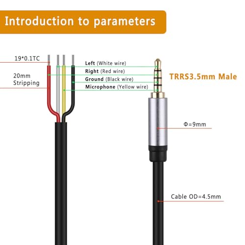 Cable Jack 3.5mm Macho TRRS 30 cm para Auriculares miniatura 6