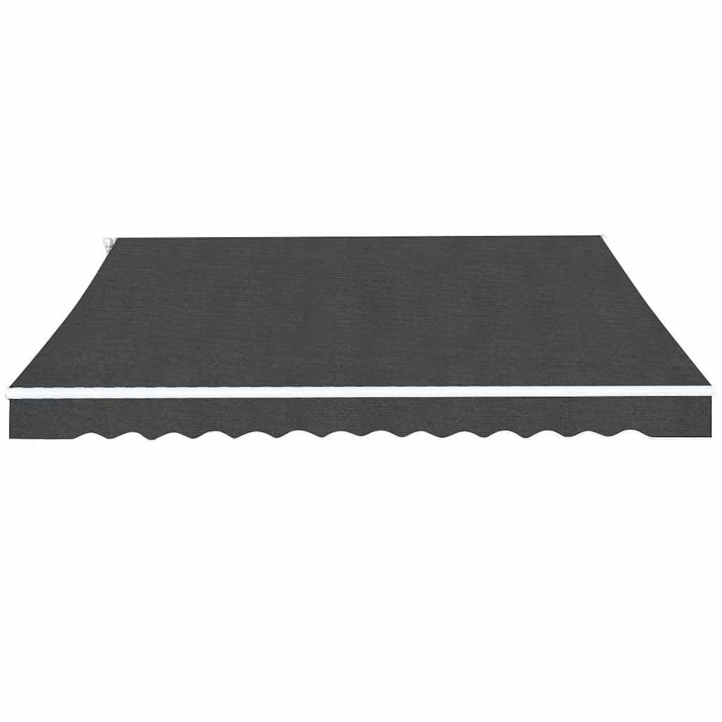 Markiza przegubowa 450 cm, antracytowa, aluminiowa rama z powłoką PU, wspornik 300 cm, na taras i na zewnątrz, odporna na warunki atmosferyczne