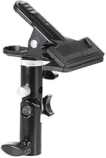 Andoer Clip Clamp Holder Bracket for Oval Round Reflector Umbrella Flash Background with 1/4inch 3/8inch Screw Mounted on Light Stand Photography Photo Studio