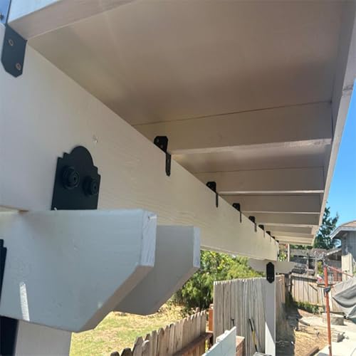 Support poteau bois en acier renforcé pour ossature de toiture et pergola - 3