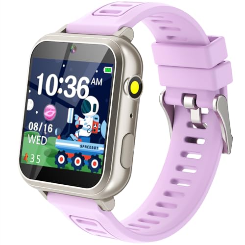 Wiszodet Smart Watch for Kids Toys for Girls Ages 4-12 Years Old, Kids Smart Watch Girls Toys with 24 Puzzle Games HD Touch Screen Camera Alarm Clock Birthday Gift for 6 7 8 9 Year Old Girl