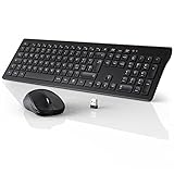 ▶【Semplificate la Vostra Scrivania】: Dite addio ai lunghi cavi di connessione dati ed eliminate l'ingombro sulla scrivania, ricevitore USB 2 in 1 (situato nella parte inferiore del mouse), connessione wireless a 2,4 GHz ed efficiente, nessun ritardo, trasmissione wireless fino a 10 metri, potete lavorare comodamente sul divano, sul tappeto!