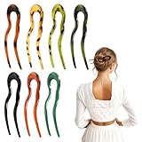 7 Stück U-Förmige Haarnadeln, French Twist Hair Pin Französische Haarnadel, Exquisites Retro Haargabel, Geeignet Für Damen Und Mädchen