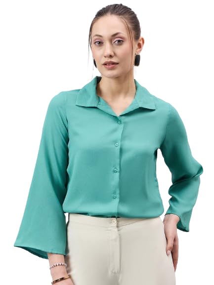 Image of Style Quotient Women Solid Regular Fit Shirt