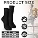 Cuffbow 4 Pairs Mens Liner Socks Warm Mid Calf Hiking Liners Ultra-lightweight Sweat Absorption Boot Socks for Adult(L,Black)