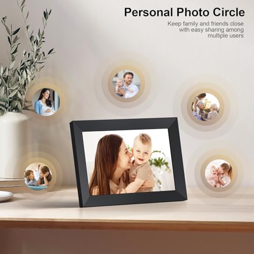 undefined Digital Picture Frame Wi-Fi 10.1inch Smart Digital Photo Frame,Electronic Digital Picture Frames Load from Phone,1280x800 HD IPS Touch Screen-Share Photo/Video-Weather/Clock/Alarm-via Free APP-Black の商品画像 4